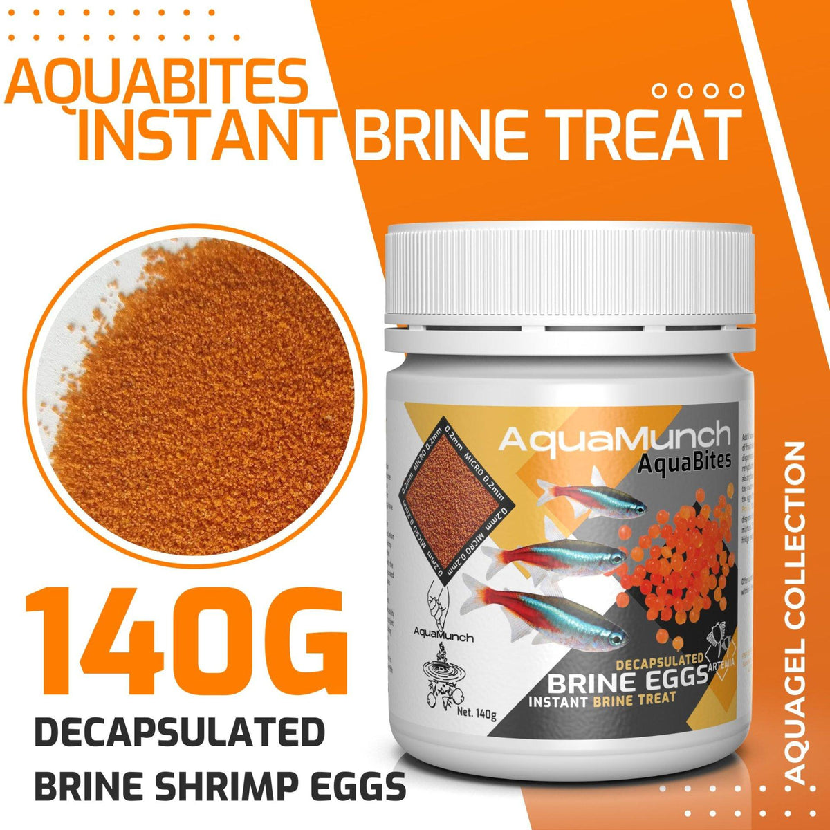 AquaMunch AquaBites Decapsulated Brine Shrimp Eggs