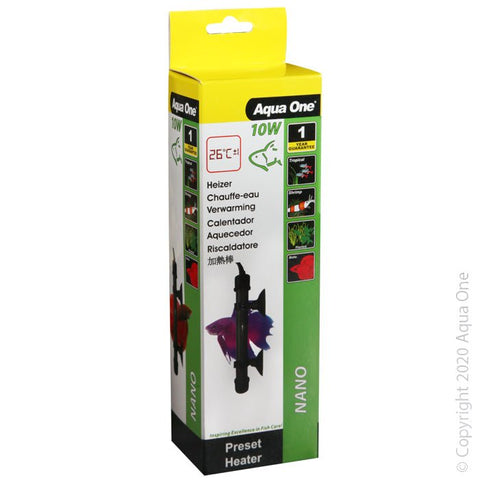Aqua One Glass Nano Preset Heater - Apex AquaticAqua One Glass Nano Preset Heater